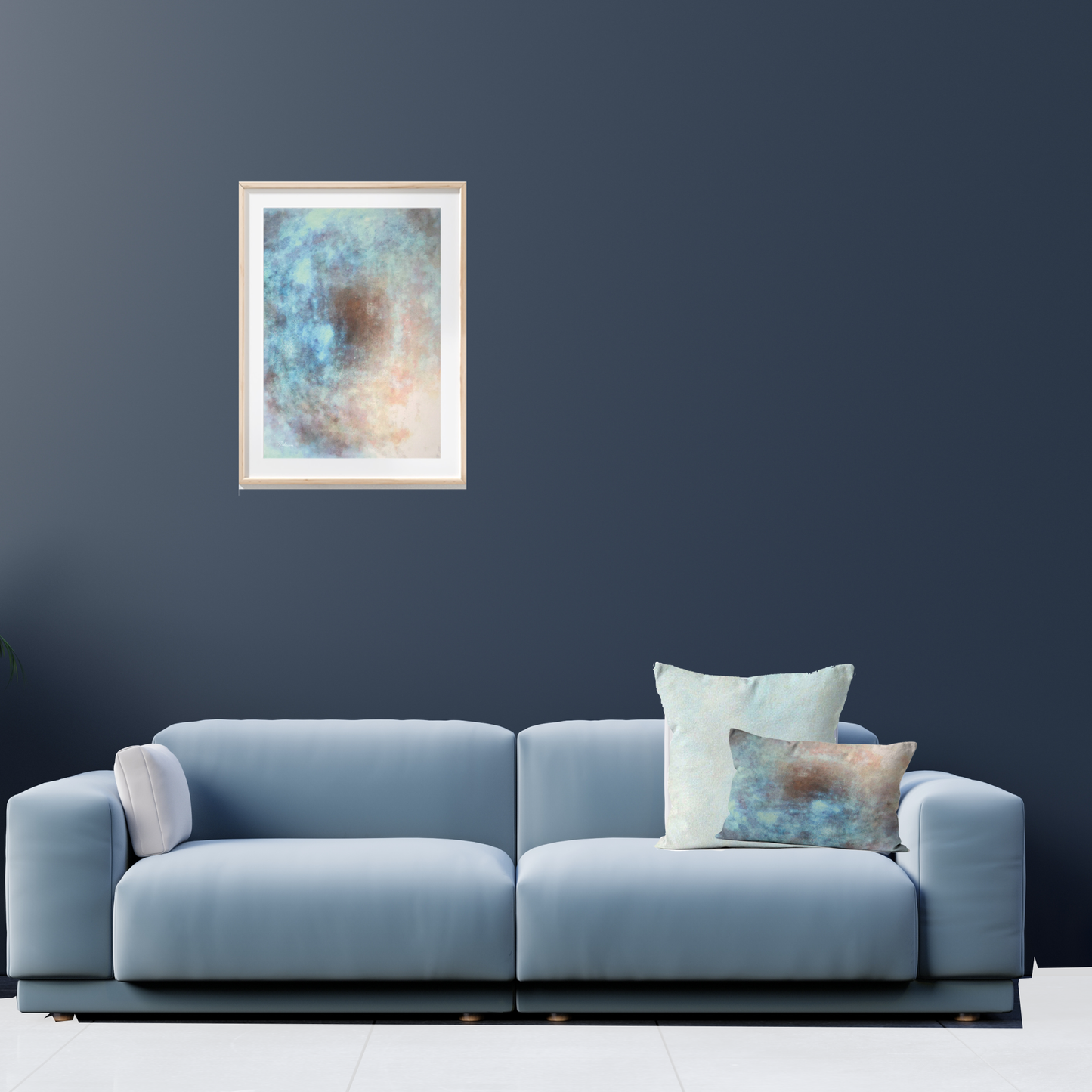 Coussin "Inner light blue" VERITE